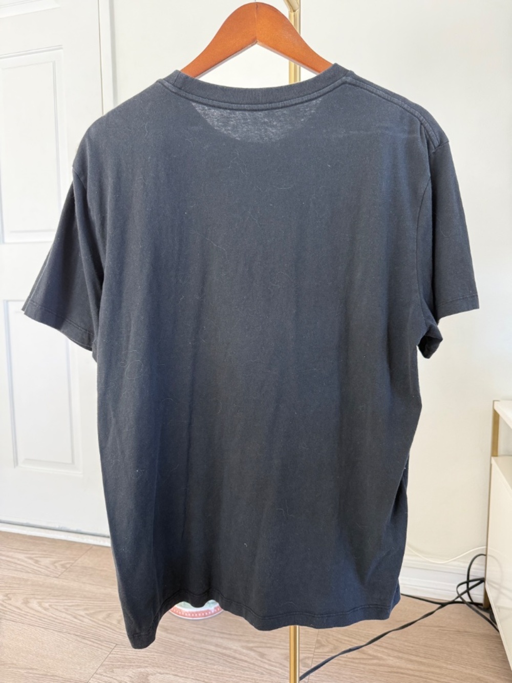 AllSaints Twenty Twenty Logo Tee | Washed Black Graphic T-Shirt - Picture 4 of 4